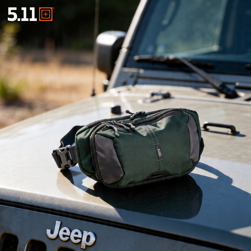 American 5.11 Secret Agent Waist Bag Outdoor Casual Nylon Carry-On Bag for Men 511 Commuting Edc Tactical Small Bag 56842
