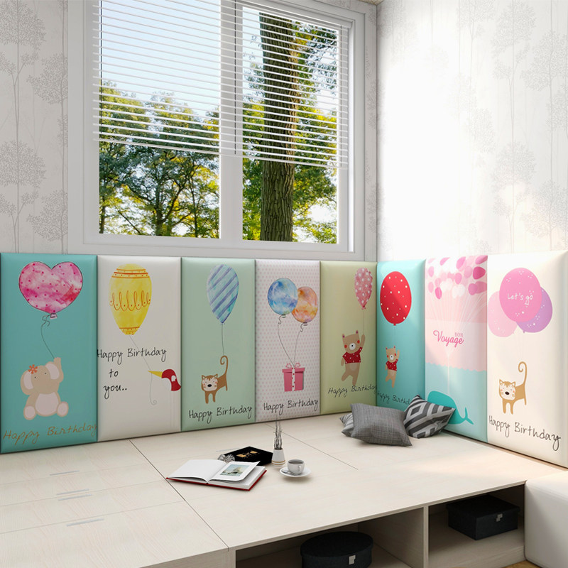Children's anti-collision soft bag color balloon anti-collision wall stickers children's bedroom room 3d stereo background wall