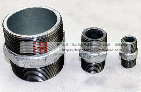 Ma steel pipe fittings Galvanized inner connection Galvanized outer teeth Galvanized fittings Hexagonal outer wire Hexagonal inner connection External hexagonal