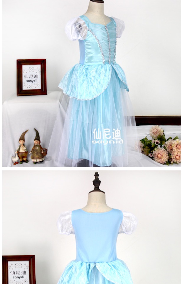 Disney Girls Ice Chrysalis Cinderella Princess Váy Tutu Trẻ em Trang phục Halloween bộ vest dự tiệc cho bé trai
