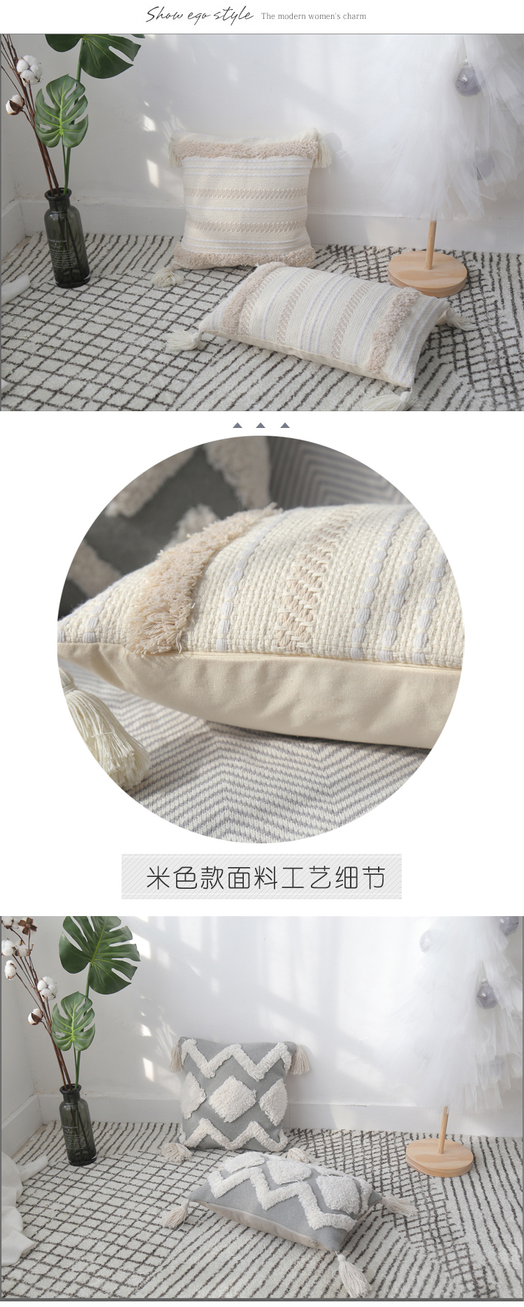 Ins gió chần gối thêu cá tính gối đầu gối sofa đệm thắt lưng gối dân tộc Bohemian Morocco - Trở lại đệm / Bolsters bộ chăn gối ngủ văn phòng giá rẻ