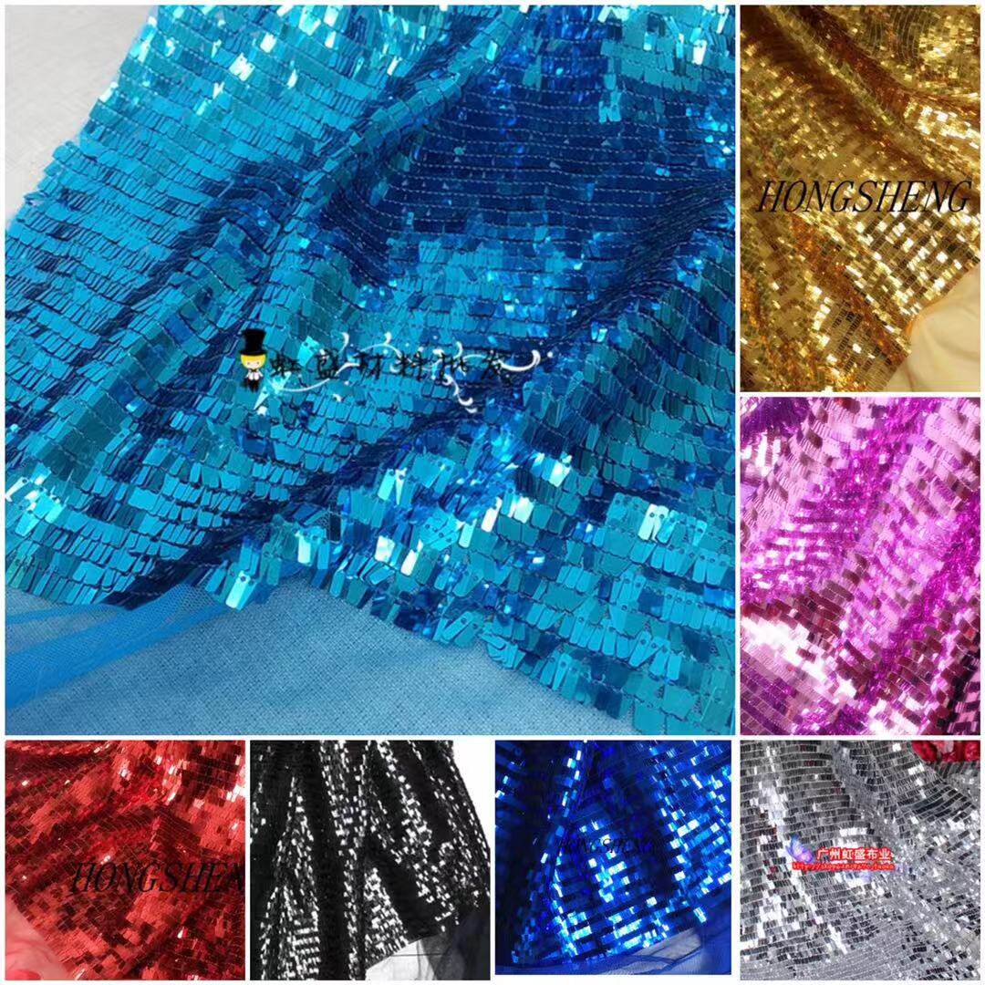 10 color encrypted rectangular sequin fabric silver color large red treasure blue lake blue rose red purple gown DIY bright sheet fabric