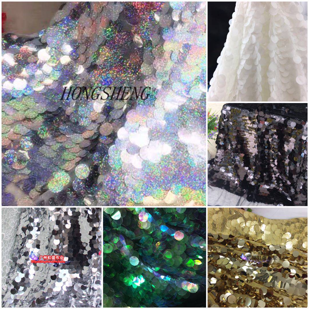 18MM fish scale sequin sequin fabric INS shoot background sequin fabric Wedding Fish Tail Dress Fabric Clothing Fabric