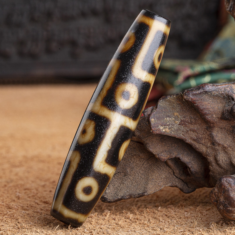 Tibetan Solitary Goods Tibet Nine Eyes Gold Sand Sky Beads Necklace Pendant Natural Old Mine Three Eyes Celestial Beads Bracelet Tibet-Taobao