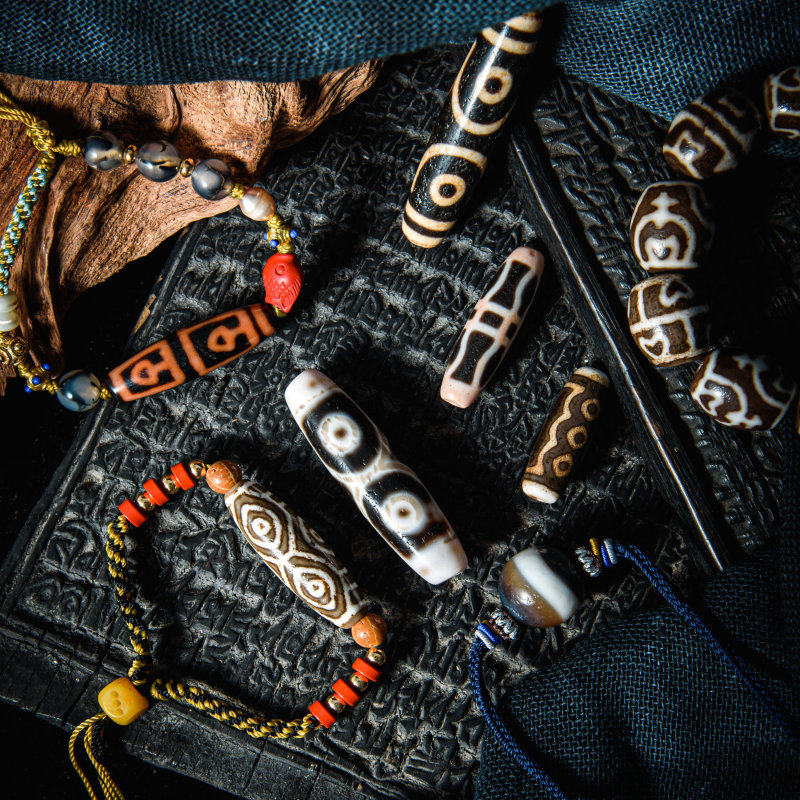 14 years of professional old shop literary uncle natural genuine Dzi necklace pendant men's and women's collarbone chain accessories original