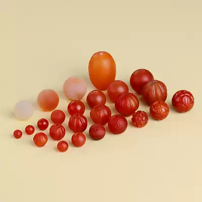 Red agate barrel beads scattered beads natural stars and moon accessories waist beads top beads DIY bracelet Diamond with beads bead back Cloud