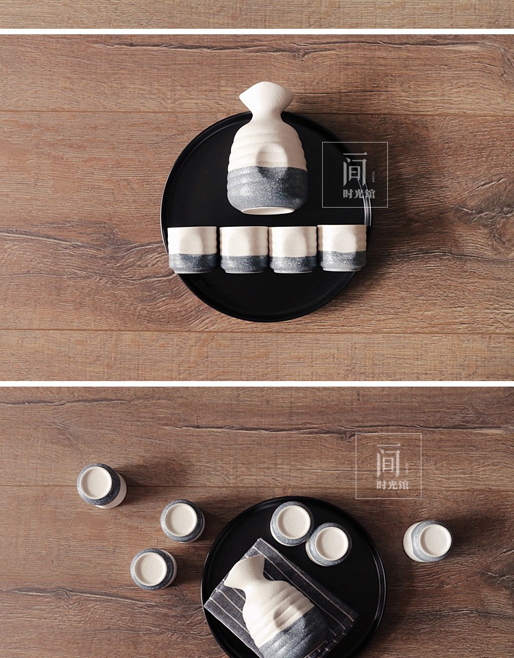 Rượu phong cách Nhật Bản và rượu sake rượu nhỏ bình gốm đặt rượu vang trắng rượu vang nhỏ rượu vang thủy tinh rượu vang chai rượu quà tặng - Rượu vang giá để rượu