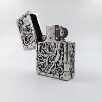 Leader flower fairy kerosene lighter brass zinc alloy weighted armor machine carved exquisite pattern gift box