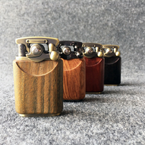 Chief CF018 zinc alloy wood shell kerosene lighter old rocker cotton machine mens gift wenplay packaging