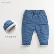 [Kẹp bông] Quần áo mùa đông mới của Mark Jenny Quần denim cotton dày Quần bé 83550