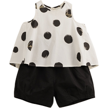 (Lu Fu) Mark Jenny 2024 new summer girls polka dot loose vest suit