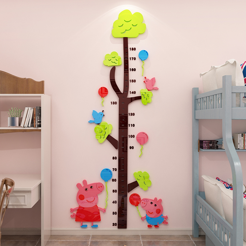 Cartoon height stickers baby room layout children's height wall stickers 3d three-dimensional home living room wall stickers measurement
