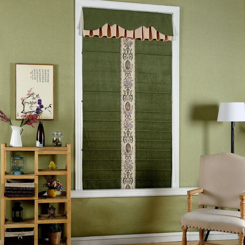 Spring south Roman curtain Roller curtain Curtain shading living room Bedroom study Lifting partition doors and windows Leisurely pure beauty