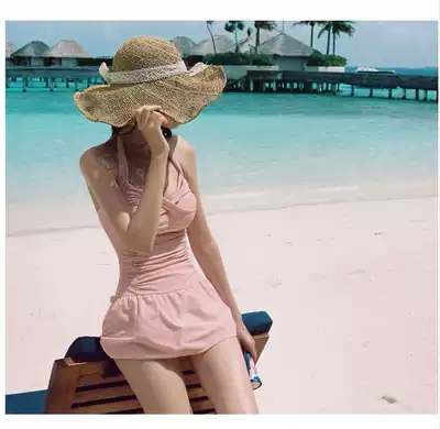 Sanya swimsuit female Sanya one-piece swimsuit pink slim slim dress girl sexy big size parent-child swimsuit