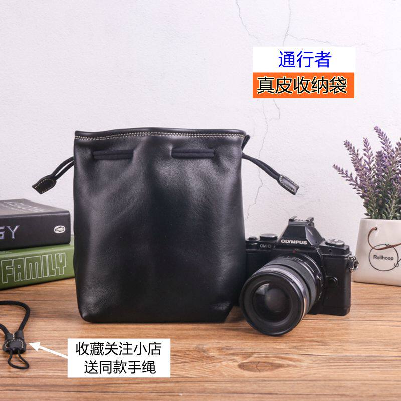 Suitable for Fuji XT4xs sheepskin bag Sony ZVE10rx100v black card a73 camera bag 9 Leica Q2 leather case