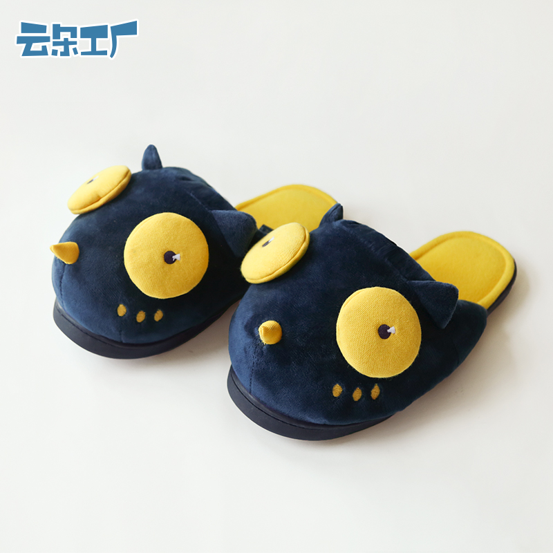 Cloud Flower Factory Autumn Winter Cotton Slippers Women's Home Indoor Thick Bottom Cute Warm Non-slip Slippers