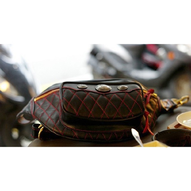 Leather Goods Pattern Men's Bag Harley Motorcycle Bag Waist Bag Chest Bag Men's Pattern Khaki Chest Bag DIY