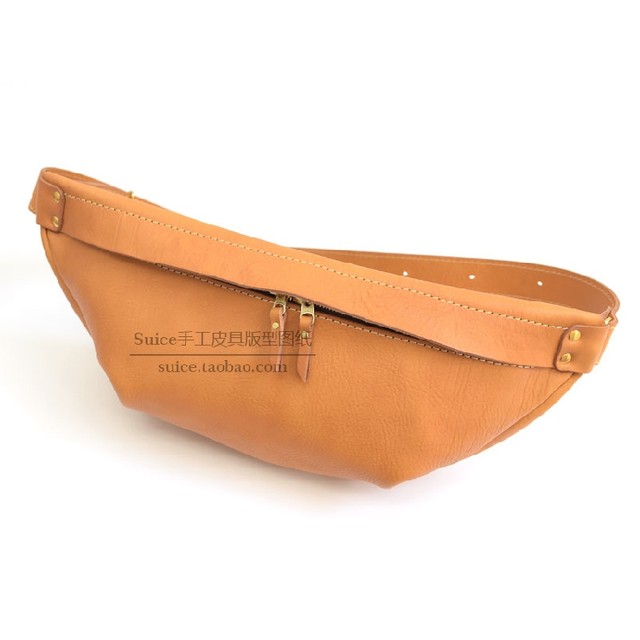 Handmade Leather Goods Pattern Drawings DIY Pattern Drawings Chest Bag Pattern Drawings Hand-Sewn Leather Goods Pattern Eb-07