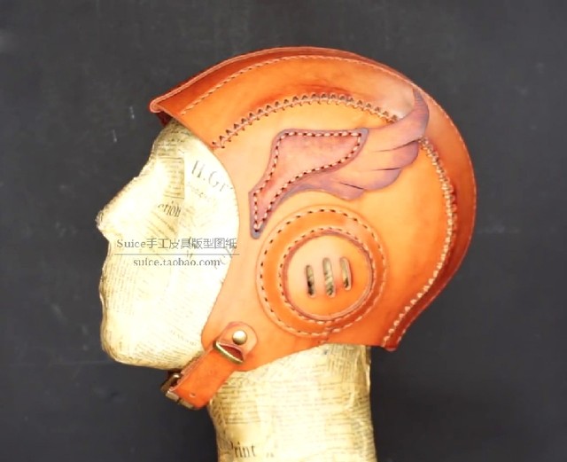 Leather Handmade Paper Pattern Steampunk Pilot Hat Pattern Drawing Cosplay Pattern