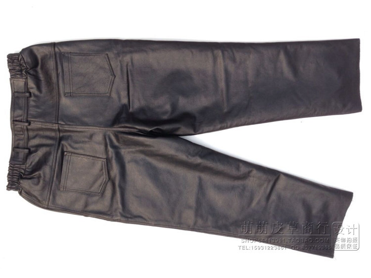 Pantalon cuir homme droit pour hiver - Ref 1481546 Image 26