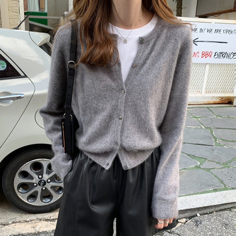 Original Foreign Trade Italian Women's Thin Knit Cardigan, Clearance Export European Goods, Cashmere Knit Sweater Jacket for Women