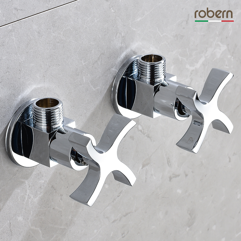 robern all copper triangle valve cold and hot water faucet single cold universal angle valve toilet water heater switch water stop valve