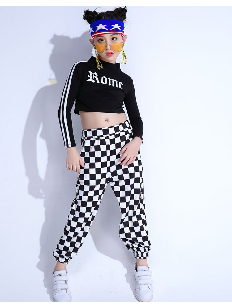 Trẻ em mới nhảy hip hop đường phố trang phục cô gái nhảy jazz trang phục biểu diễn khiêu vũ trẻ em biểu diễn vũ điệu quần áo trang phục dân tộc đẹp cho bé yêu