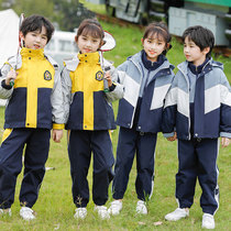 Primary and secondary school uniforms jacket three-piece autumn and winter clothing childrens class clothing kindergarten garden clothing winter suit customization