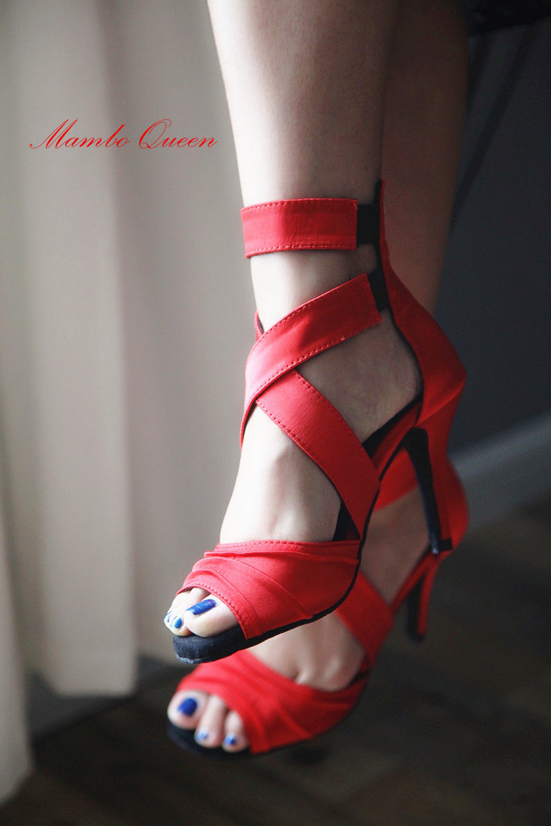 Custom salsa latin dance shoes female adult super thick soft bottom kizomba red mamboqueen2019