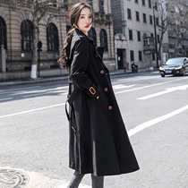 2022 This years popular womens clothing European station spring new windbreaker womens mid-length tall slim coat