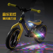 New childrens sliding pulley music lights without pedal balance bicycle 2 3 years old baby pulley