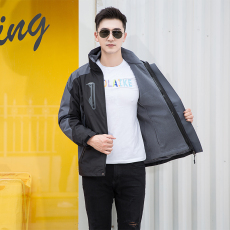 Спецодежда 冲锋衣工装外套定制工作服男加绒加厚三合一可拆卸防水防风工作服