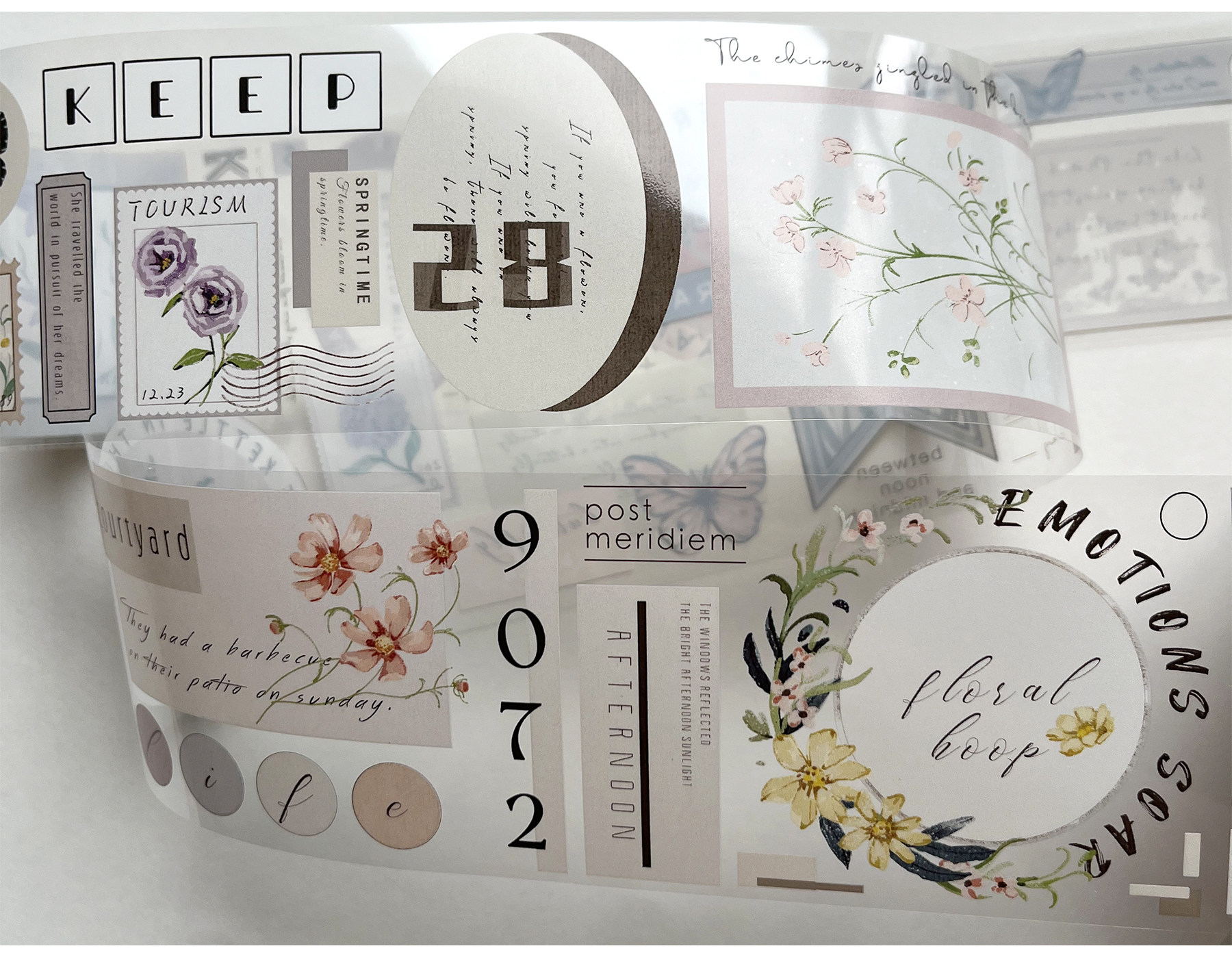Vintage Blume Schmetterling Wörter Gitter gestanzt Haustier Washi Bänder Handwerk liefert DIY Scrapbooking-Karte machen dekorative Plan Aufkleber – Detail 11