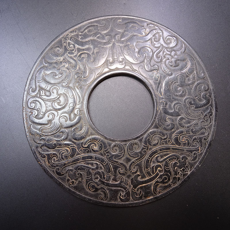 Qin Han Chunqiu Warring Guoyu Jade Bi Pendulum Pieces of the Giant Ancient Jade jade Brits and Tian Jade Bifacial Sculpture with the inscription-Taobao