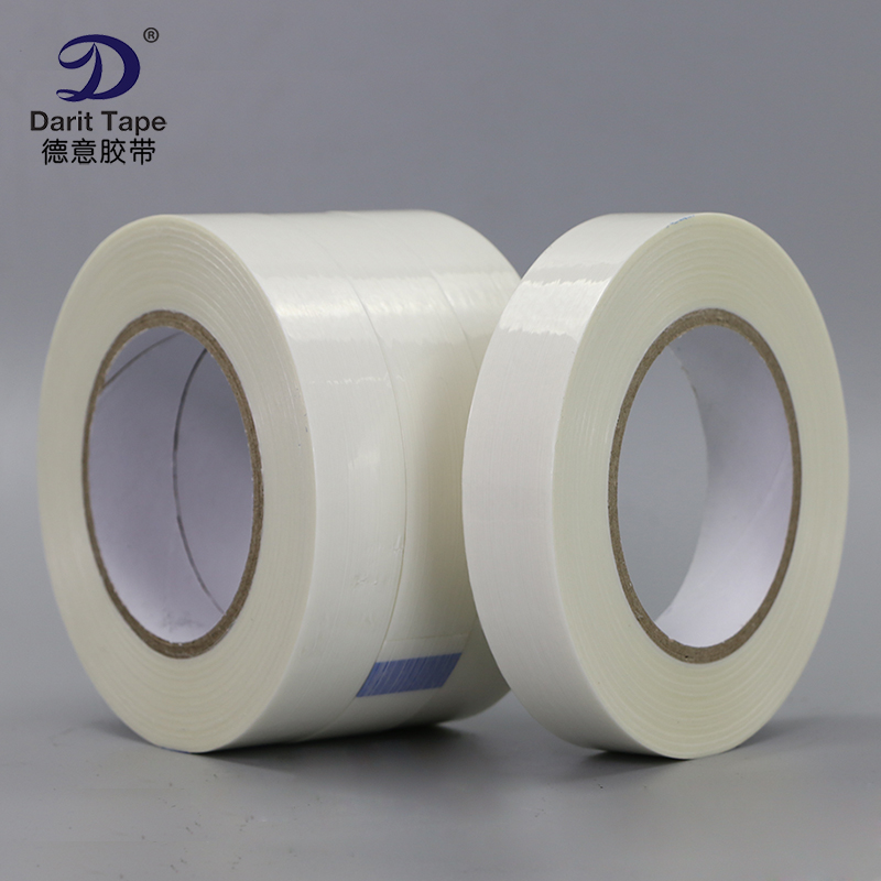Băng sợi sữa nhập khẩu Băng keo trắng tuyến tính mạnh mẽ Băng trắng sọc 50 mét