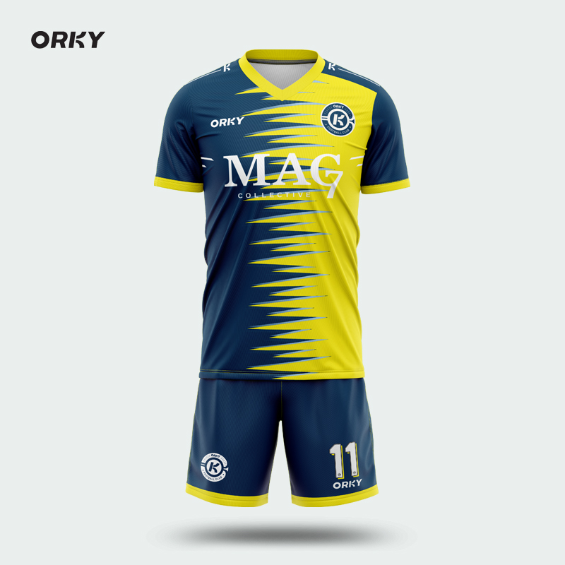 ORKY Vocai Children's football clothes suit boys short sleeve speed dry race elementary school students customised training team uniforms