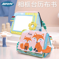 New childrens funny mirror table calendar cloth book infant toy foldable photo album cloth book