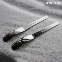 18-10 stainless steel squared head dessert yogurt cake ice cream Watermelon Spoon ins net red original single big plate bull stock