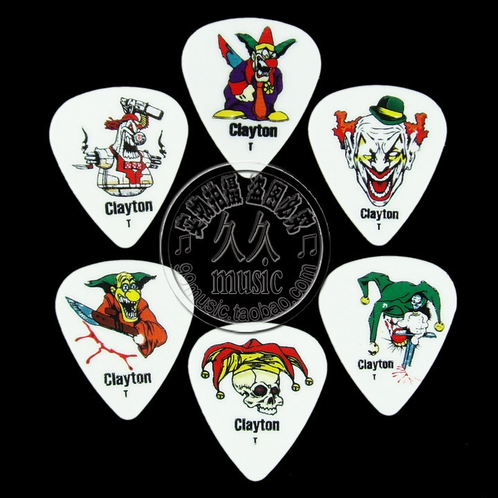 Buy 15 Free Shipping Four Crowns Clayton Crazed Clowns Crazy Clown Guitar Picks