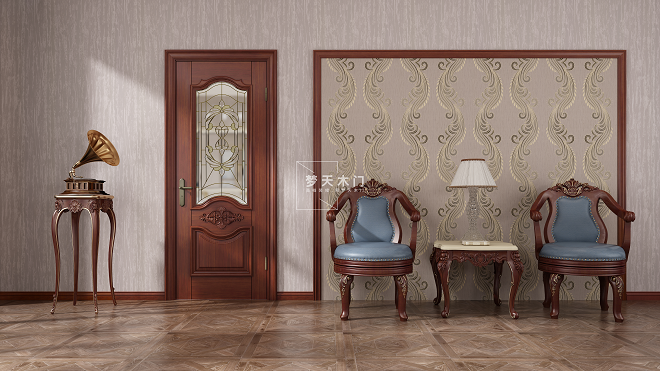 Dream sky wooden door solid wood composite door 8A42