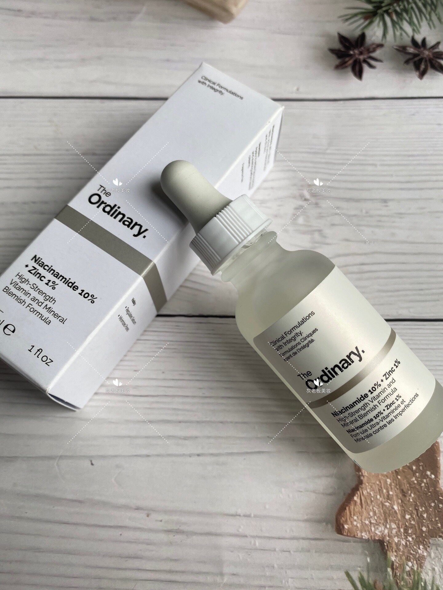 (Spot) the ordinary10% niacinamide 1% zinc essence liquid shrink pores control oily