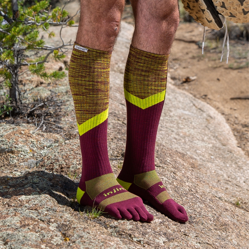 Injinji Five-Toe Socks, Long Knee-High Otc Outdoor Hiking Thickened Towel-Soled Mountaineering and Cross-Country Sports Socks