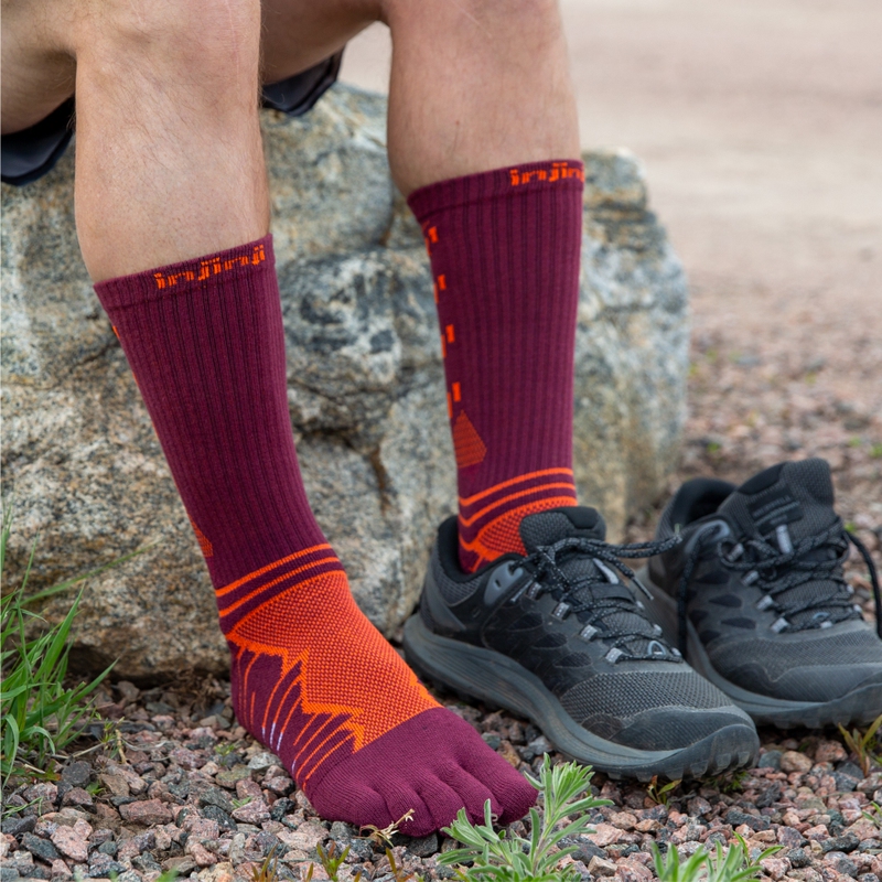 Injinji Five-Toe Socks, High Tube Ultra-Running Socks for Cross-Country Hiking and Running, Thickened, Wear-Resistant, Reduce Blisters, Sports Socks