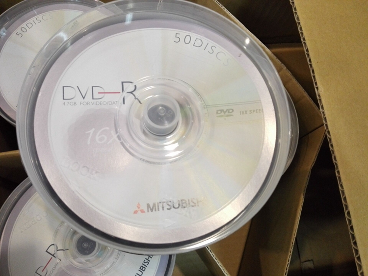 Mitsubishi DVD-R burned disc 16X speed blank DVD burning disc 4 7GB50 bucket burned disc