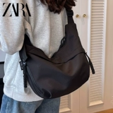 ZARA Вместительная и большая сумка через плечо, сумка на одно плечо, шоппер