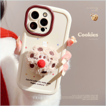 Plush cookies cookies apply iphone15 Apple Soft Personality Cell Phone Shell 14 Applicable 13promax LOVELY SOLID 11