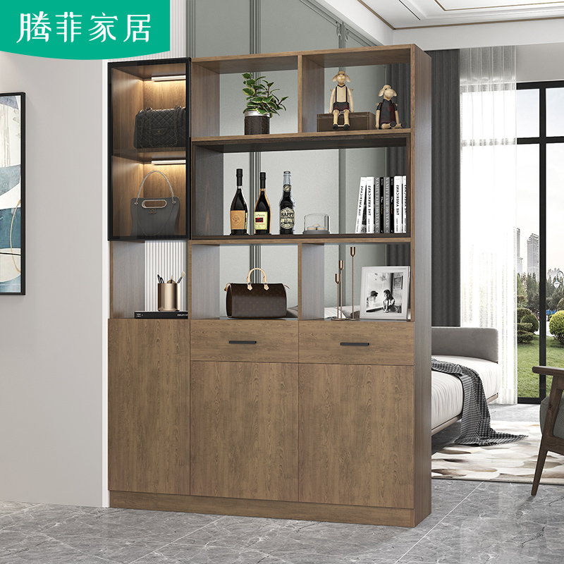 Entrance hall cabinet shoe cabinet integrated against the wall screen living room cubicle cabinet storage simple modern wine cabinet fantasy customization