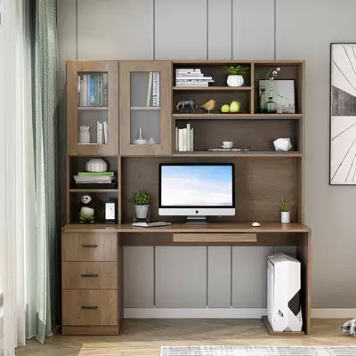 Customized desktop computer desk bedroom bookcase desk integrated bookcase simple European desk home students
