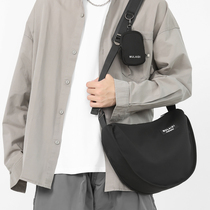 Japanese casual dumpling bag sports style crossbody bag for women large capacity motorcycle bag trendy brand ins shoulder commuter bag for men