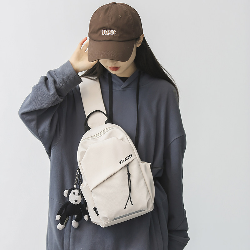 Messenger bag men's chest bag ins trendy cool messenger bag trendy brand high-value new large-capacity teenager trendy men's backpack